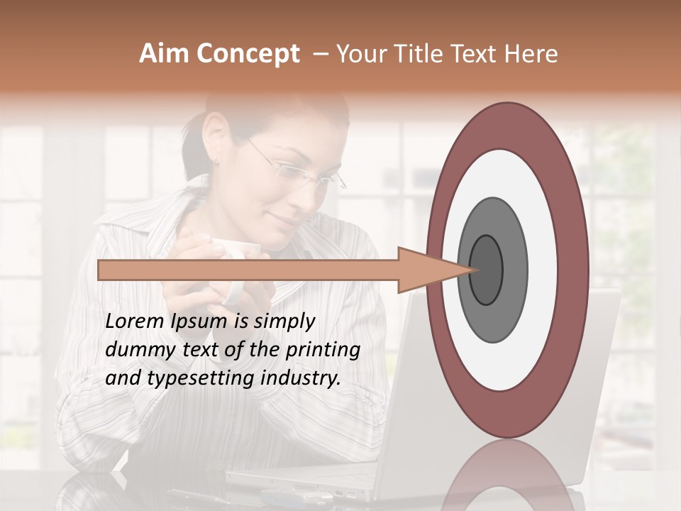 Computer Table Portrait PowerPoint Template