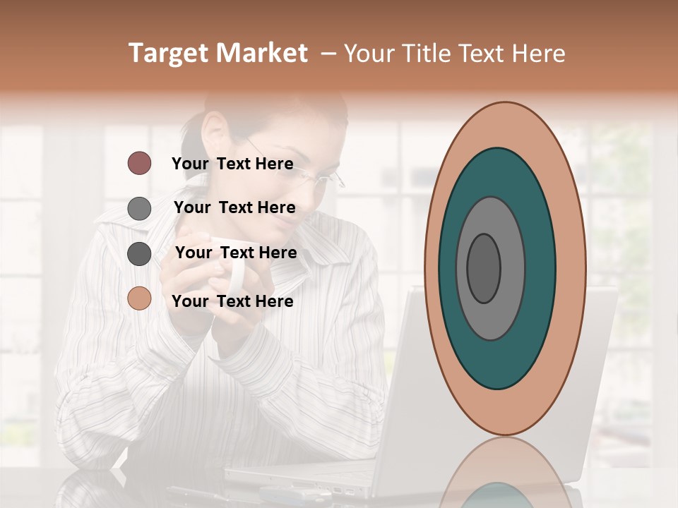 Computer Table Portrait PowerPoint Template