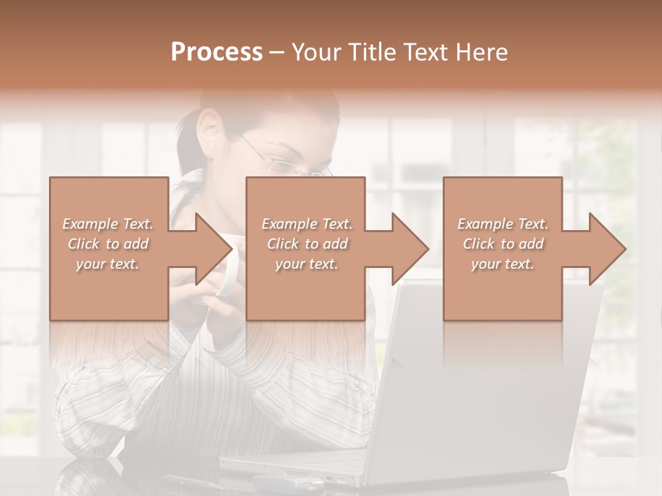 Computer Table Portrait PowerPoint Template
