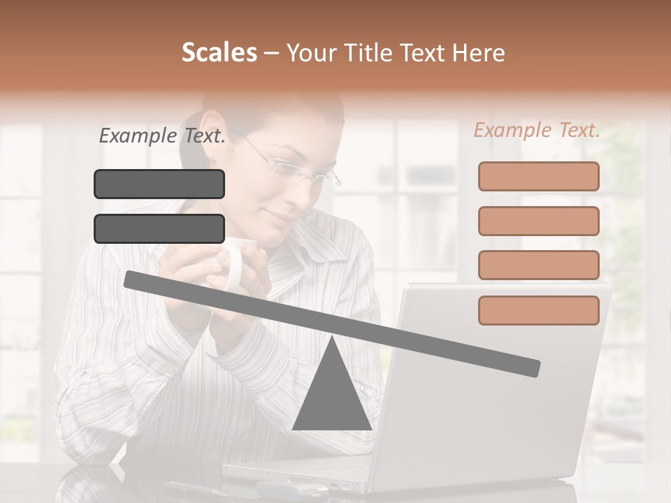 Computer Table Portrait PowerPoint Template