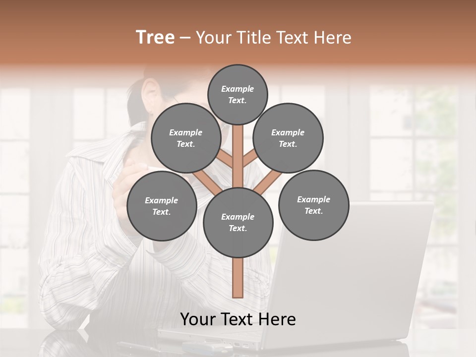 Computer Table Portrait PowerPoint Template