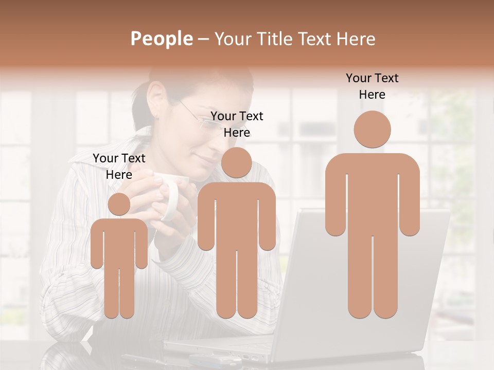 Computer Table Portrait PowerPoint Template