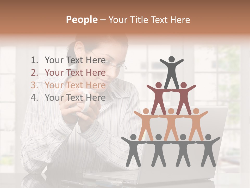 Computer Table Portrait PowerPoint Template