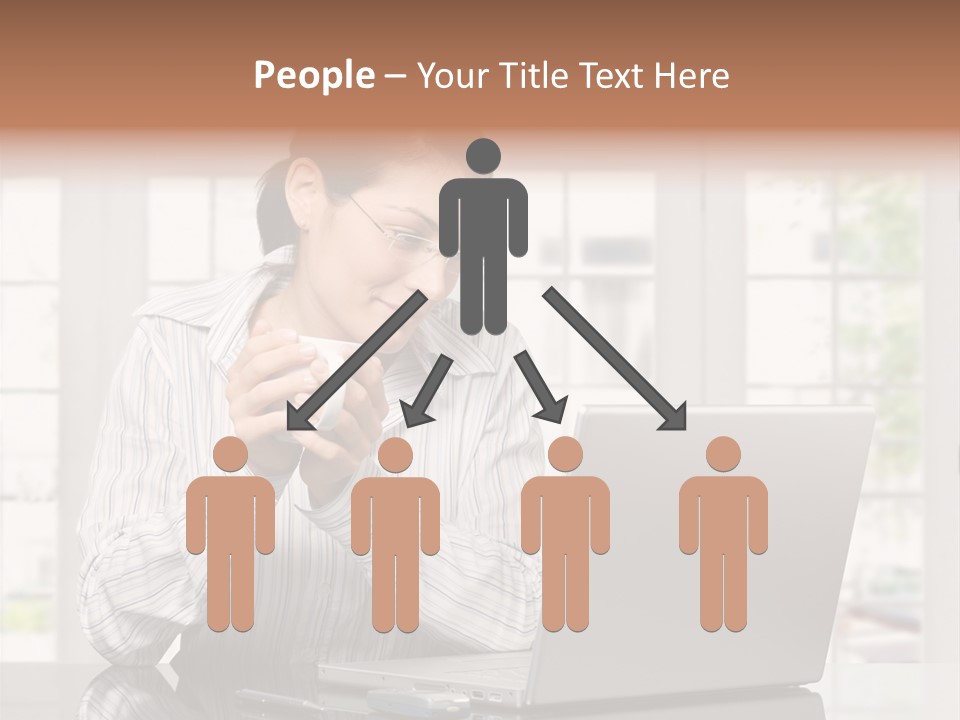 Computer Table Portrait PowerPoint Template