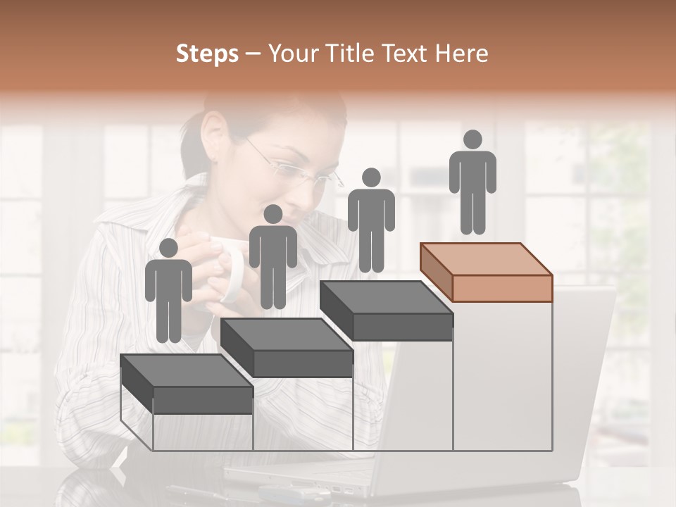 Computer Table Portrait PowerPoint Template