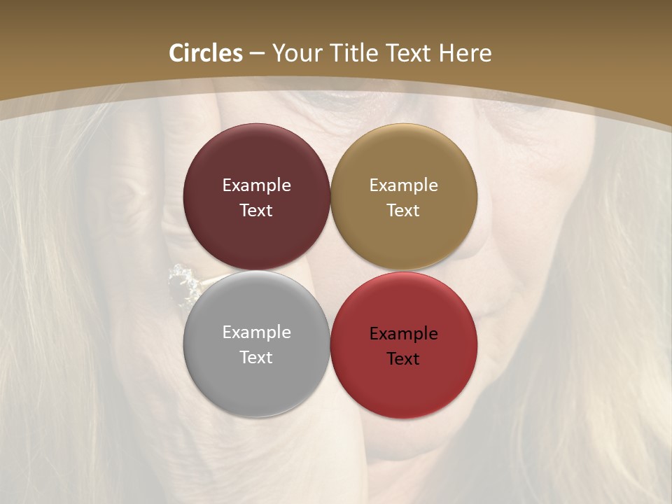 A Woman Holding Her Hand To Her Face PowerPoint Template