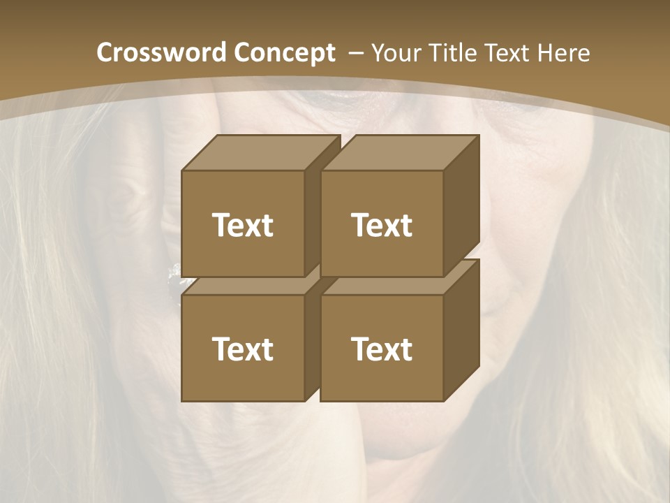A Woman Holding Her Hand To Her Face PowerPoint Template