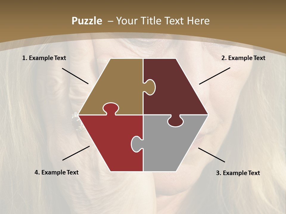 A Woman Holding Her Hand To Her Face PowerPoint Template