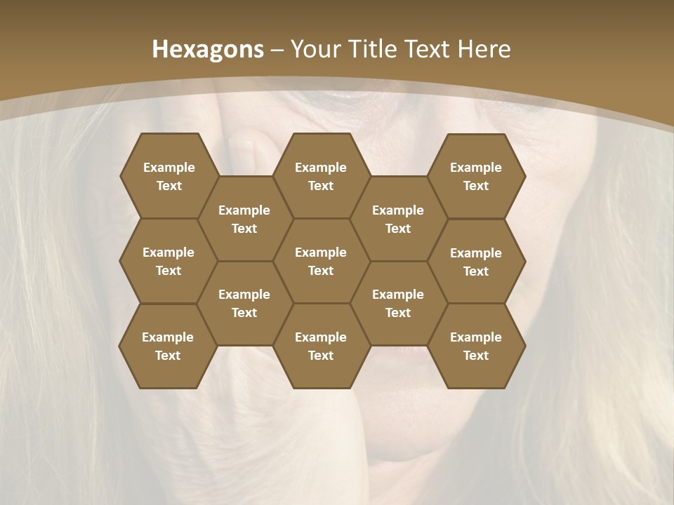 A Woman Holding Her Hand To Her Face PowerPoint Template