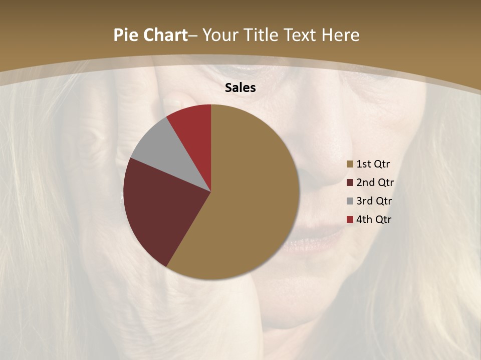 A Woman Holding Her Hand To Her Face PowerPoint Template