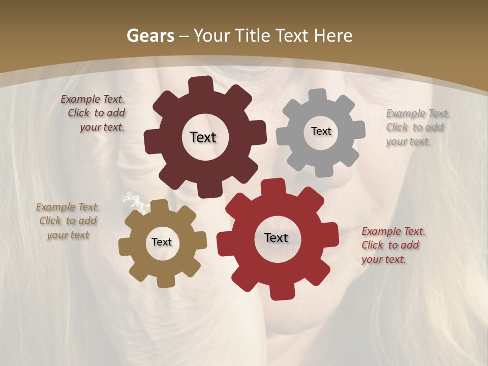 A Woman Holding Her Hand To Her Face PowerPoint Template