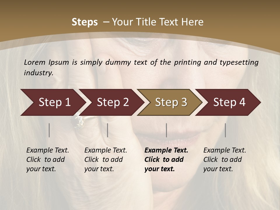 A Woman Holding Her Hand To Her Face PowerPoint Template