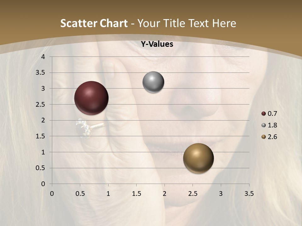 A Woman Holding Her Hand To Her Face PowerPoint Template