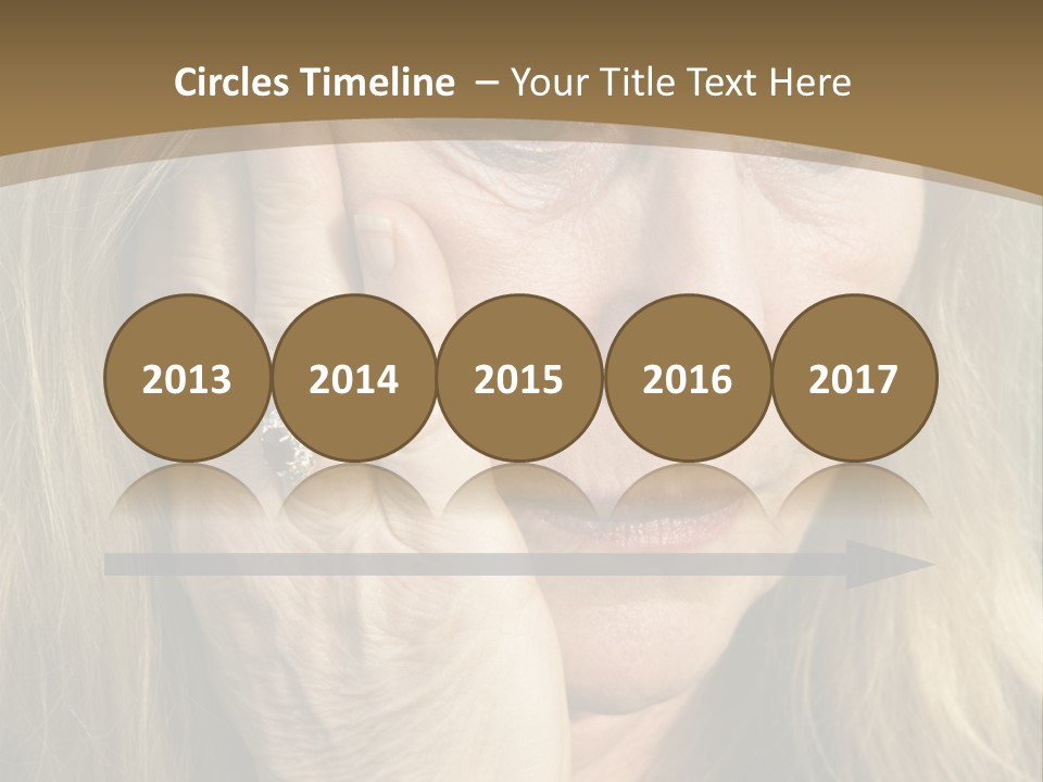 A Woman Holding Her Hand To Her Face PowerPoint Template