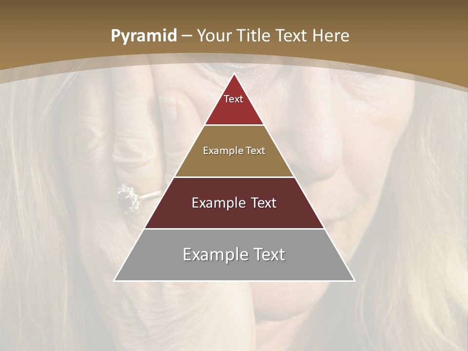 A Woman Holding Her Hand To Her Face PowerPoint Template