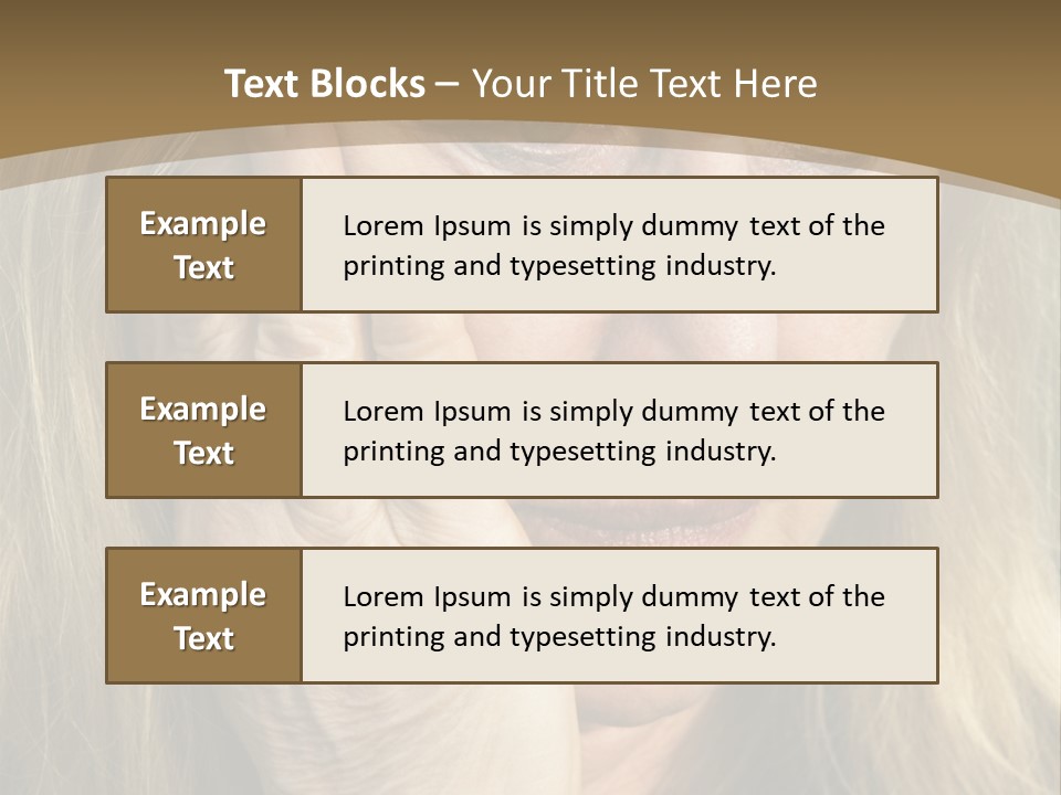 A Woman Holding Her Hand To Her Face PowerPoint Template