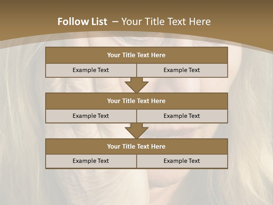 A Woman Holding Her Hand To Her Face PowerPoint Template
