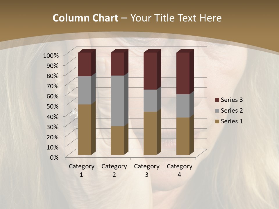A Woman Holding Her Hand To Her Face PowerPoint Template