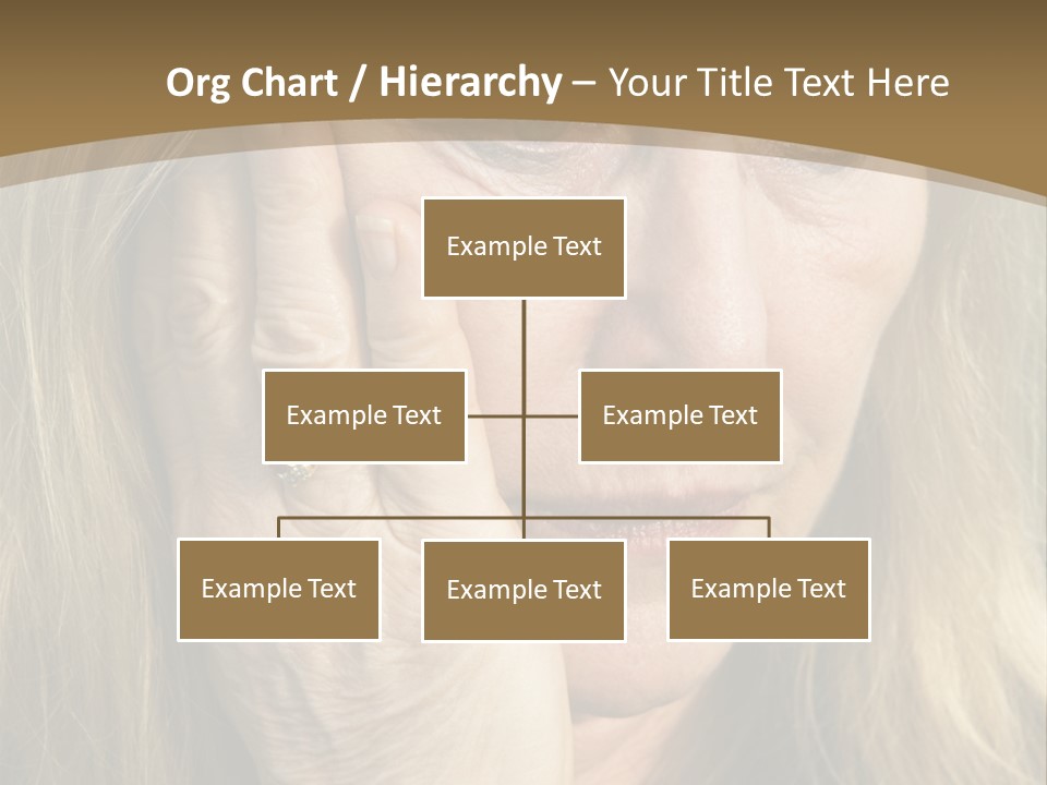 A Woman Holding Her Hand To Her Face PowerPoint Template