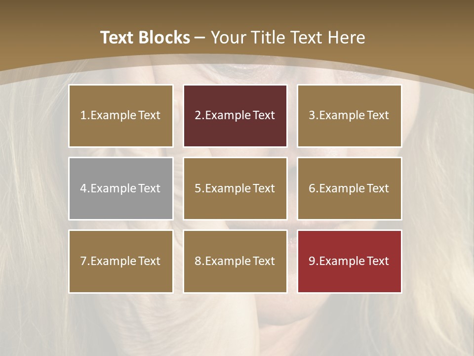 A Woman Holding Her Hand To Her Face PowerPoint Template