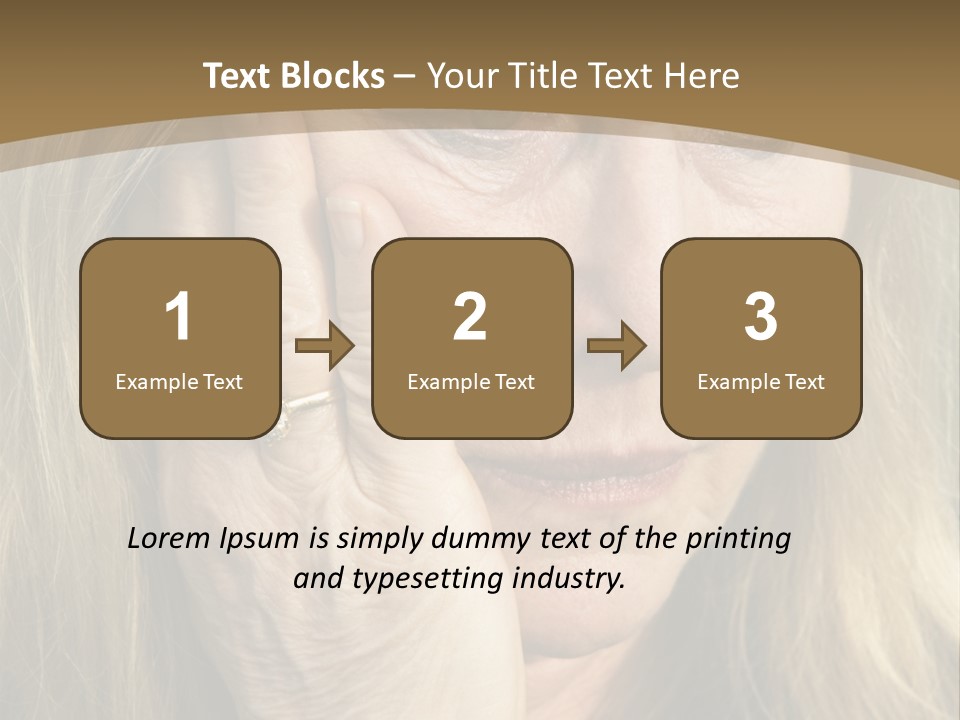 A Woman Holding Her Hand To Her Face PowerPoint Template