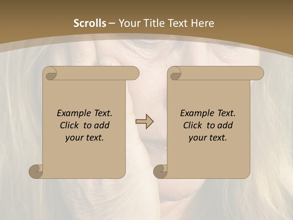 A Woman Holding Her Hand To Her Face PowerPoint Template