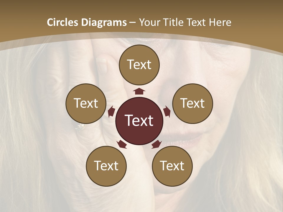 A Woman Holding Her Hand To Her Face PowerPoint Template