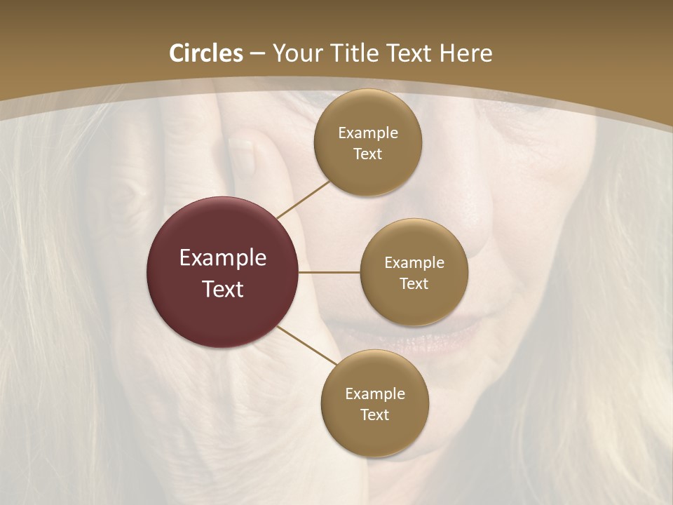 A Woman Holding Her Hand To Her Face PowerPoint Template