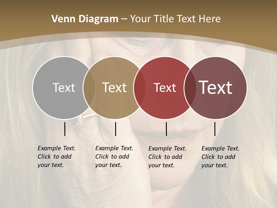 A Woman Holding Her Hand To Her Face PowerPoint Template