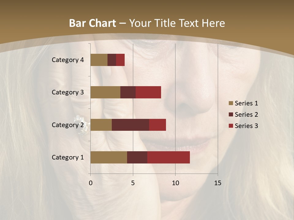 A Woman Holding Her Hand To Her Face PowerPoint Template