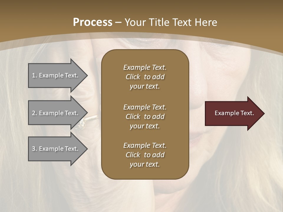 A Woman Holding Her Hand To Her Face PowerPoint Template