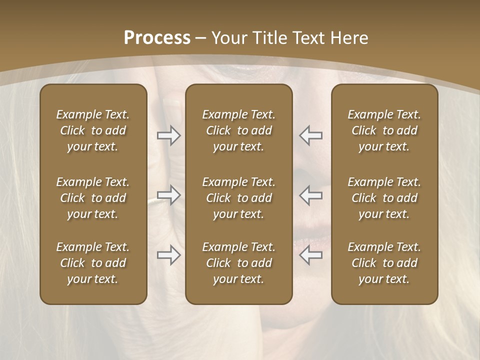 A Woman Holding Her Hand To Her Face PowerPoint Template
