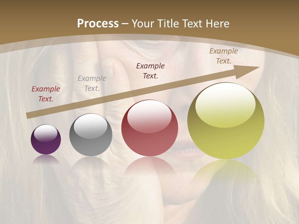 A Woman Holding Her Hand To Her Face PowerPoint Template