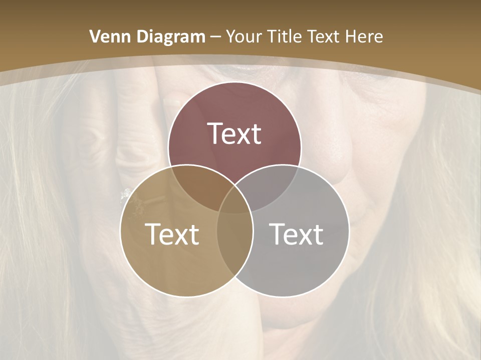 A Woman Holding Her Hand To Her Face PowerPoint Template