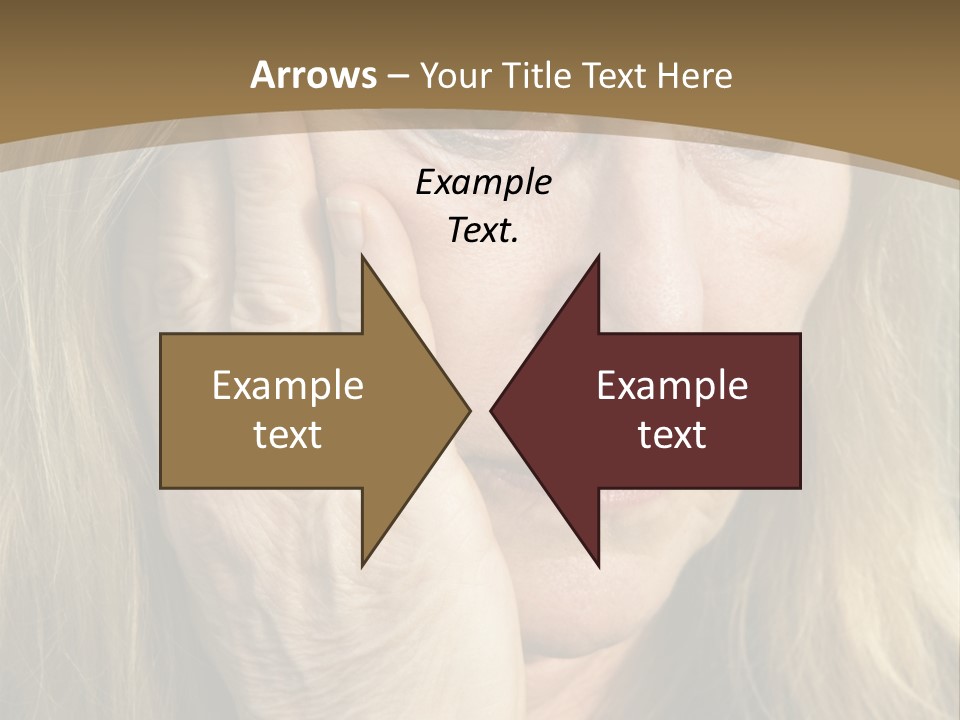 A Woman Holding Her Hand To Her Face PowerPoint Template