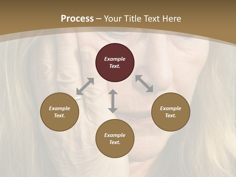 A Woman Holding Her Hand To Her Face PowerPoint Template