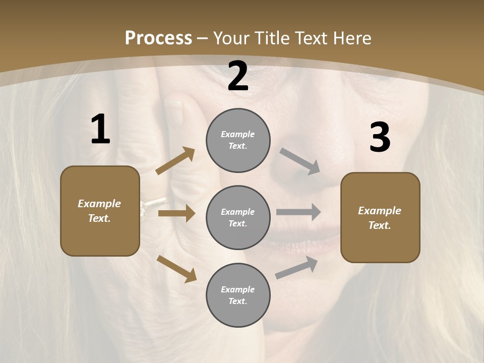 A Woman Holding Her Hand To Her Face PowerPoint Template