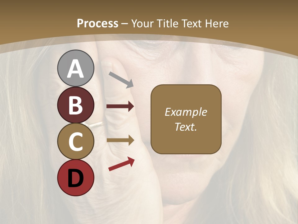 A Woman Holding Her Hand To Her Face PowerPoint Template