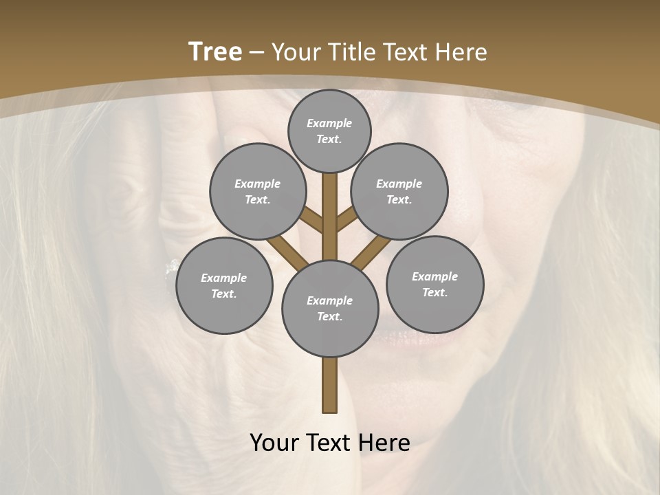 A Woman Holding Her Hand To Her Face PowerPoint Template