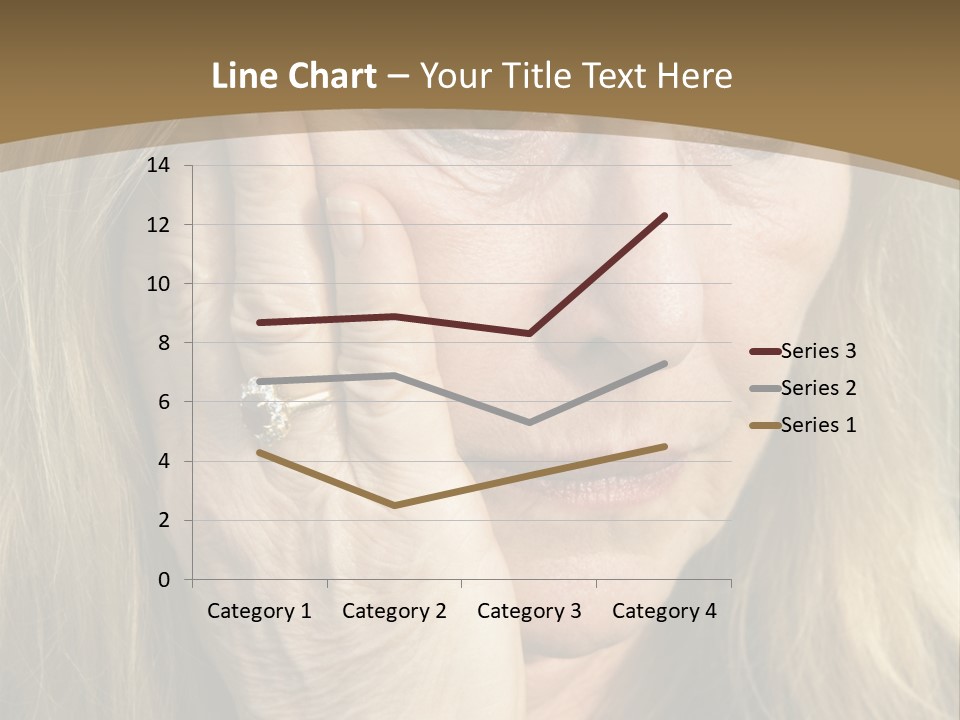 A Woman Holding Her Hand To Her Face PowerPoint Template
