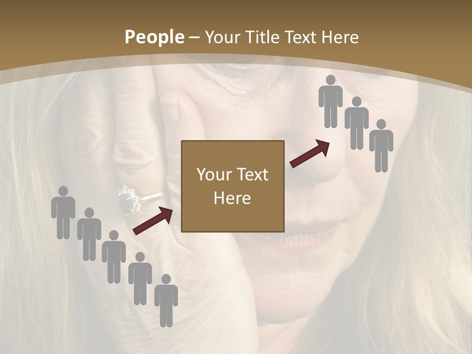 A Woman Holding Her Hand To Her Face PowerPoint Template