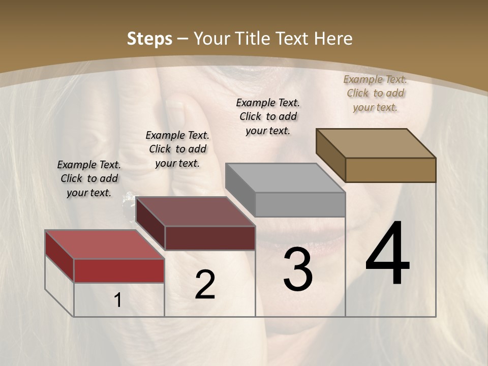 A Woman Holding Her Hand To Her Face PowerPoint Template