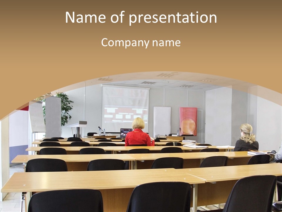 Convention Businessman Room PowerPoint Template