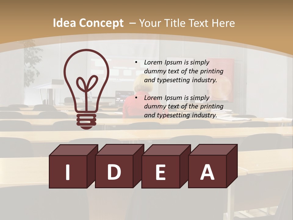 Convention Businessman Room PowerPoint Template