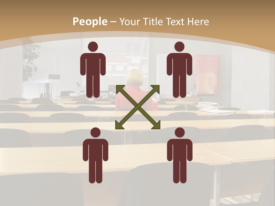 Convention Businessman Room PowerPoint Template