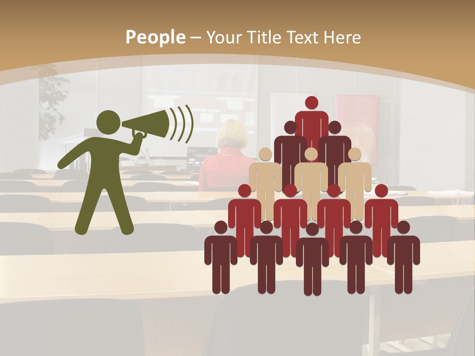 Convention Businessman Room PowerPoint Template