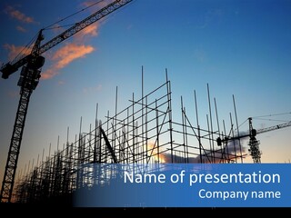 Metal Bricks Architecture PowerPoint Template