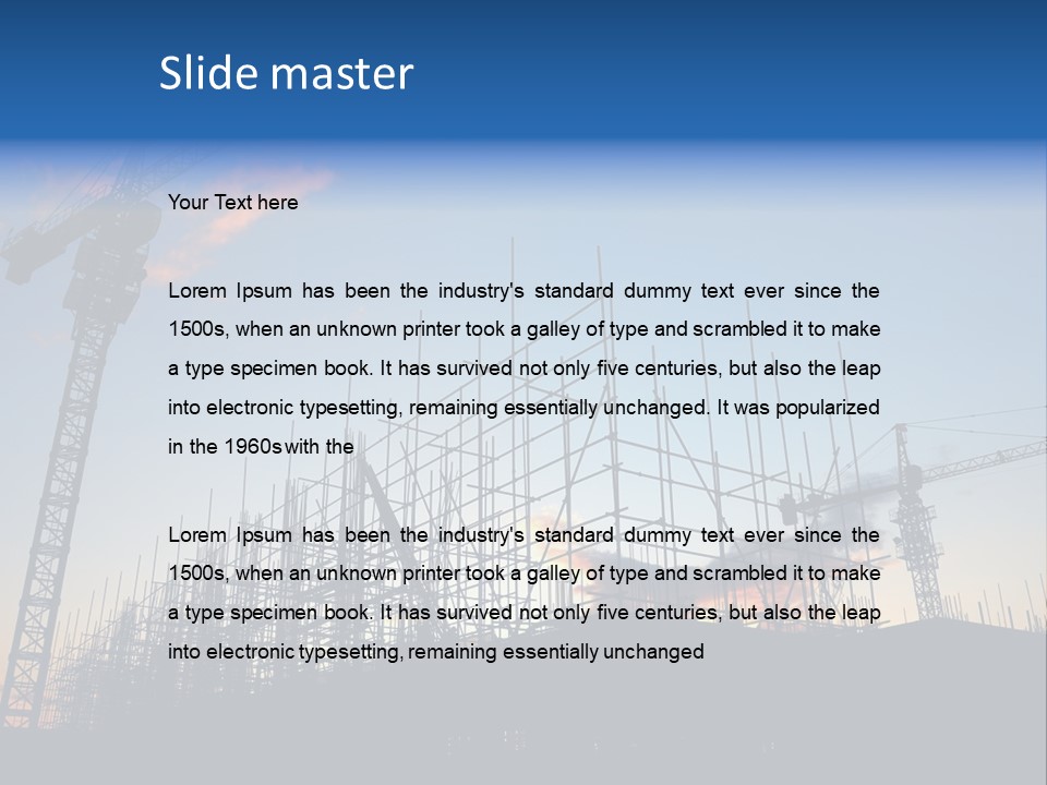 Metal Bricks Architecture PowerPoint Template