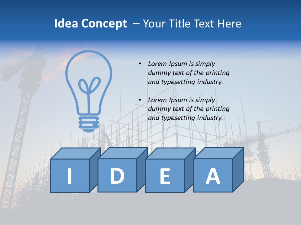 Metal Bricks Architecture PowerPoint Template