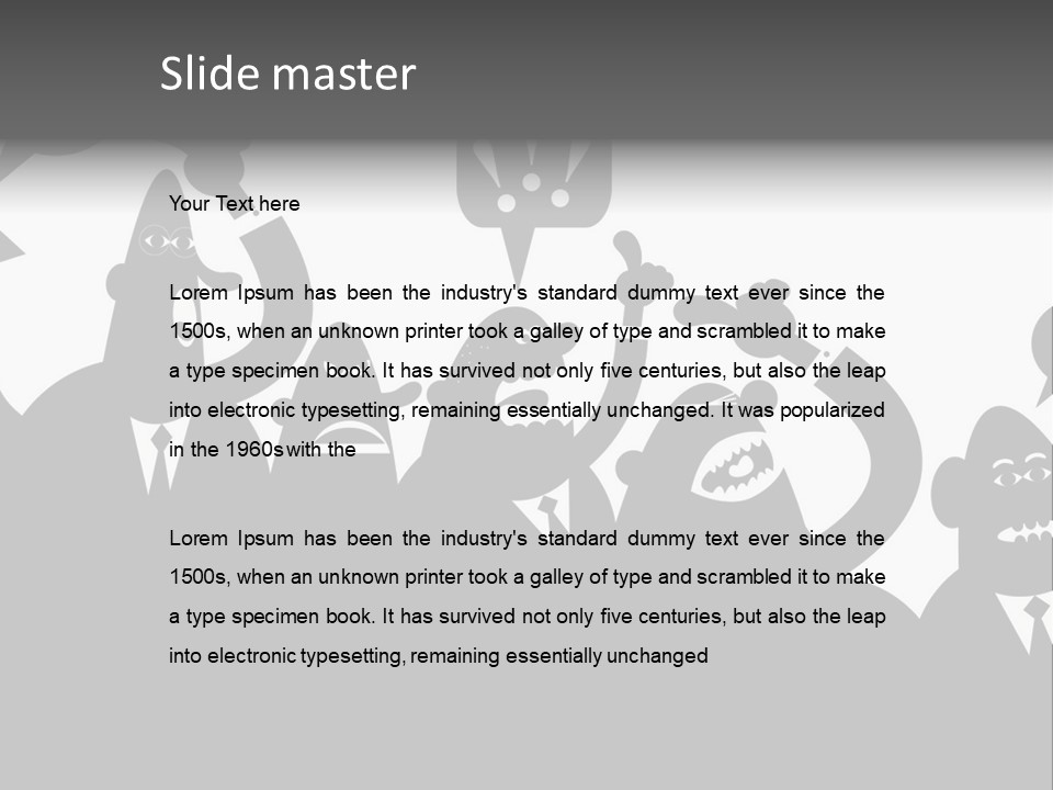 Group Fight Fingers PowerPoint Template